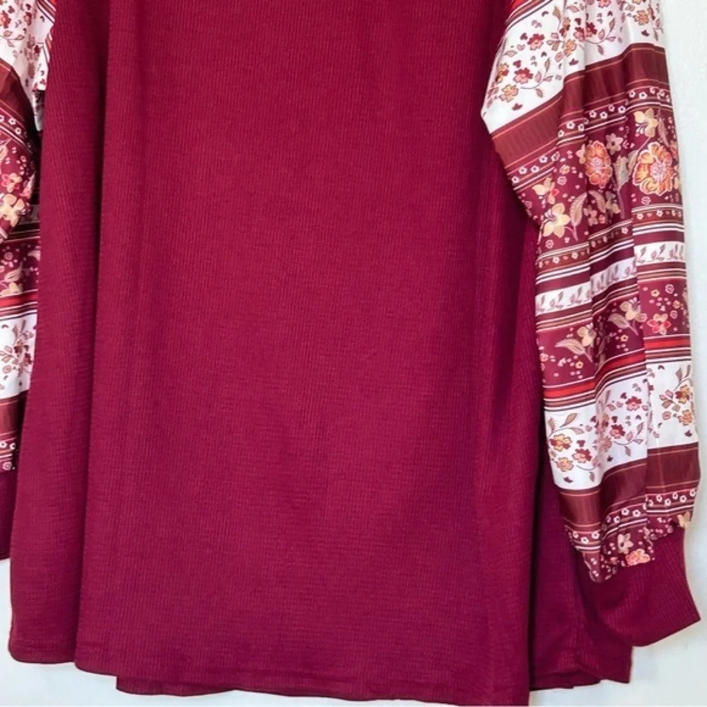 BloomChic NWT Boho Print Patchwork Crew Neck Sweatshirt- Size 26 - Picture 12 of 15